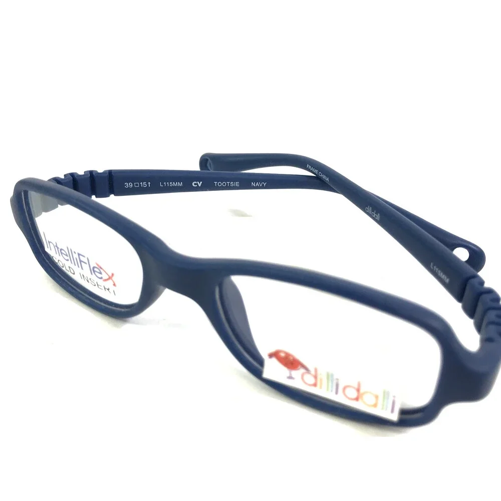 Dilli Dalli Kids Eyeglasses Frame TOOTSIE NAVY Blue Rubberized 39-15-115